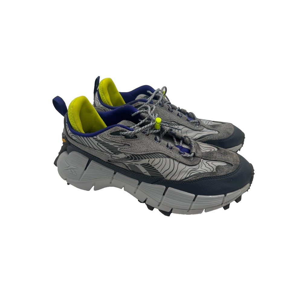 Reebok Zig‎ Kinetica 2.5 Edge GX6832 Mens 10.5 Running Shoes Gray Lime Sneaker